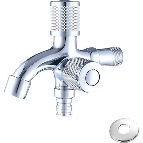 Water Faucet, Dual Level Faucet, Single Mixer Tap, Cooler, Double Spout Faucet, G1/2 - Anti-slip Design (1/2)