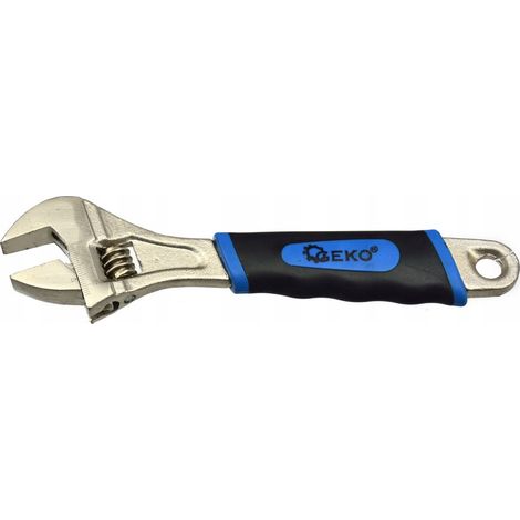 Verstellbarer Schraubenschlüssel geko adjustable wrench 205 mm Gummigriff (1/3)