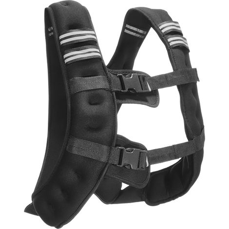 Mophorn Gewichtsweste, 12 lbs verstellbare Gewichtsweste mit reflektierenden Streifen für Männer und Frauen, Fitness, Laufen, Krafttraining