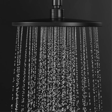 Shower Head, Round 8 Inch Fixed Shower Head ABS Rain Shower Head Water ...