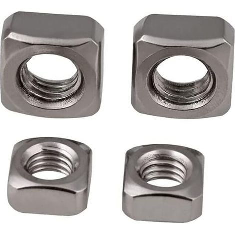Écrous en acier, carrés acier inoxydable 316 A4, hexagonaux, M3 (1/5)