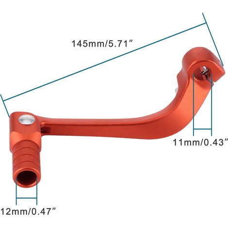 Klappbarer Schalthebel aus Aluminium, kompatibel mit dem Schalthebel des Geländefahrzeugs CRF110, und in Orange für die meisten Modelle erhältlich. (1/4)