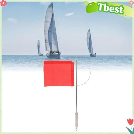 HURRISE Drapeau indicateur d'éolien 185x135mm Wind Indicator Flag Monotypes Marine Mast Flag moto 200x160mm /7,87x 6,30 pouces (1/5)