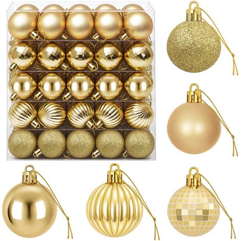 vidaXL Juego de bolas navideñas 100 uds. Dorado 4 cm Poliestireno (1/5)