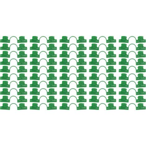 50 pinces de serre pour film de protection des rangs, filet de tunnel, arceau, cadre, pince pour tige de filet d'ombrage, pinces pour film de serre pour support d'extension des plantes saisonnières (5 (1/5)