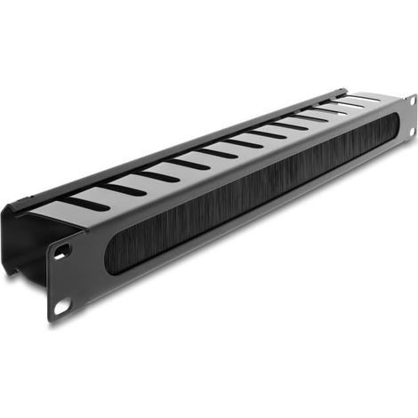 DELOCK 19 PANNEAU DE GESTION DES CÂBLES AVEC BROSSE 1 HE NOIR 67628