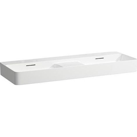 LAUFEN VAL lavabo doble, sin agujero para grifo, con rebosadero, (1/3)