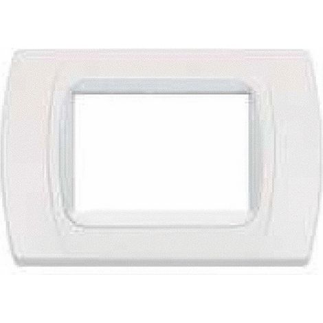 Placca Copri interruttore 3P in Abs col. Bianco compatibile Living International (1/2)