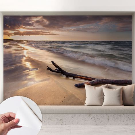 Fotomurale adesivo - Carta da parati adesiva - per la cucina camera da letto per la soggiorno - Spiaggia occidentale 208x146 cm (1/5)