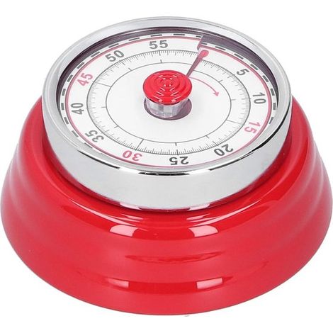 Timer da cucina retrò，timer da cucina digitale-meccanico，timer analogico a breve durata per cucina，pasticceria e dolci (rosso) (1/5)