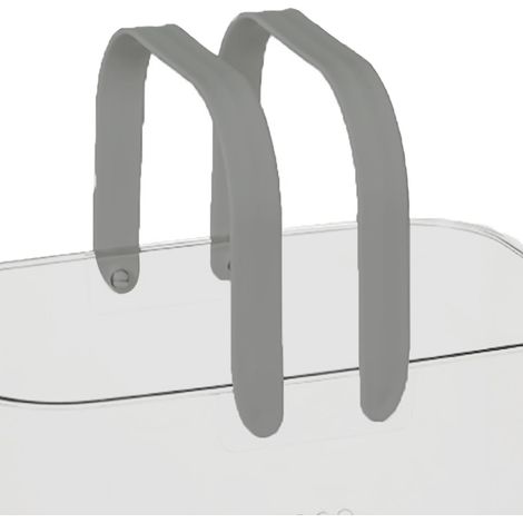 Corbeille à fruits de luxe à main, seau à fruits pour la maison, plateau transparent tendance pour le salon, coupe à vin, assiette à apéritif, assiette à fruits secs, gris (1/5)
