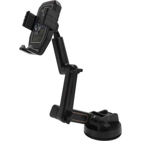Truck Phone Holder, Heavy Duty Dashboard Windshield Mount, 16.9 Inch Long Arm, Super Suction Cup, Black (1/5)