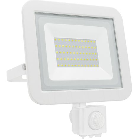 Proyector led con sensor blanco matel 50w (1/2)