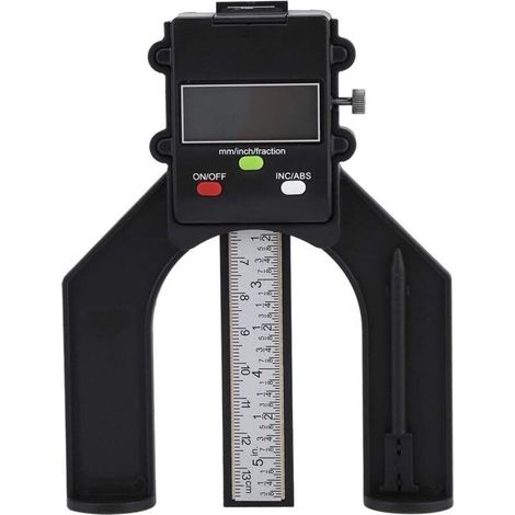 Jauge de Hauteur Numérique 0-80mm Magnétique (Batterie Non Incluse) Outil pour Travail du Bois Menuiserie (1/5)