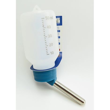 Water bottle with wire holder, plastic, 50 ml, sorted (1/5)
