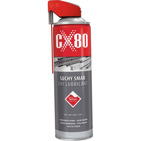 CX80 DUOSPRAY 500ml Lubrificante secco al teflon per catene e bloccaggi di guida