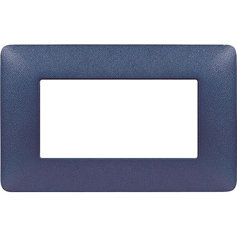 Placchetta placca blu compatibile matix 3 posti copri interruttore c8803 (1/2)