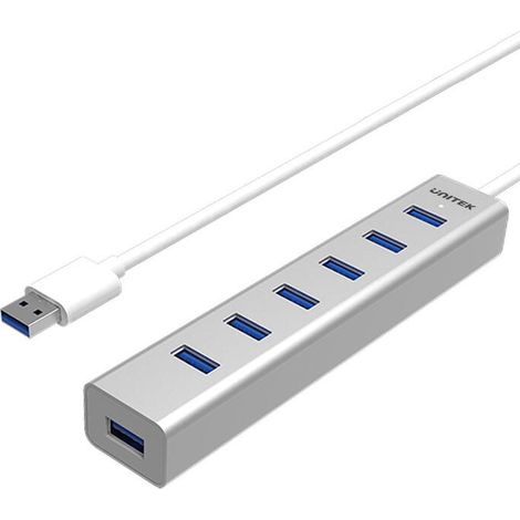 UNITEK Y-3090 hub de interfaz USB 3.2 Gen 1 (3.1 Gen 1) Type-A 5000 Mbit/s Plata