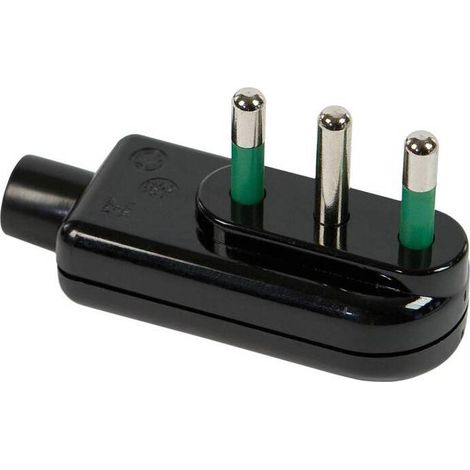 FME 80.031 SPINA RIBASSATA 10A 2P+T NERO