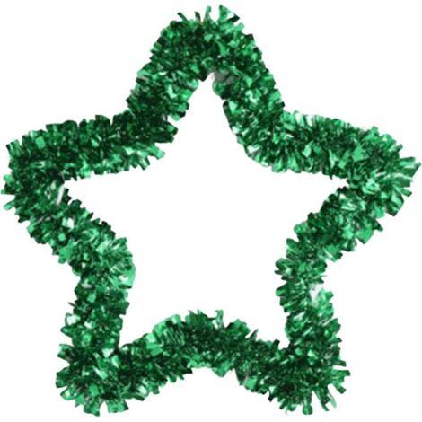 Couronne d'étoiles, guirlande de paillettes, pendentif, décorations de Noël à suspendre, couronne pentagramme, guirlande pentagramme pour porte d'entrée, décoration murale ou de plafond pour le Nouvel (1/5)