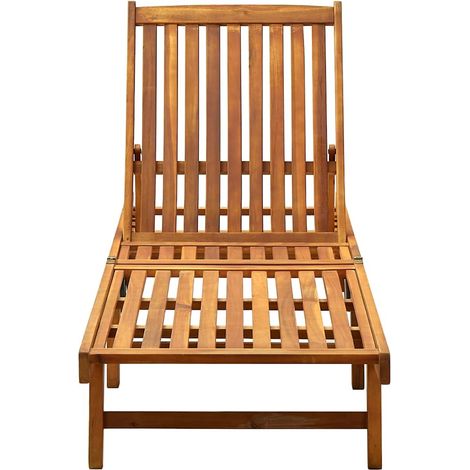 Maison Exclusive - Tumbona de madera maciza de acacia (1/5)