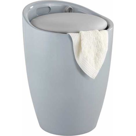 Wenko Candy Sgabello Grigio 20 litri per bagno (1/5)