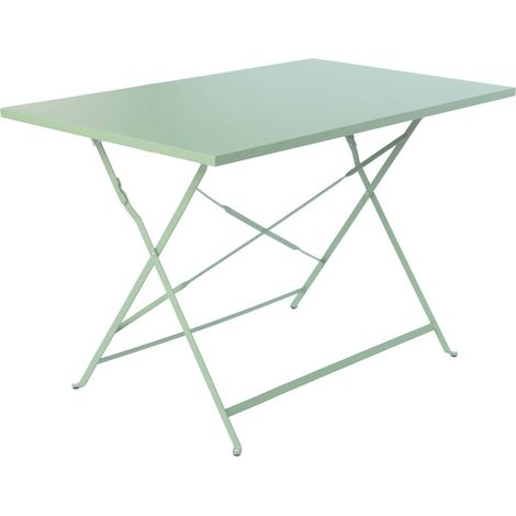 sweeek - Klappbarer Bistro-Gartentisch aus Stahl rechteckig für 4 Personen