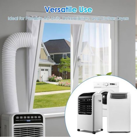 Joint De Fenêtre Pour Climatiseur Mobile, 400Cm Kit Calfeutrage Étanchéité Universel Avec Double Fermeture Éclairs, Kit Étanc[F153] (1/5)