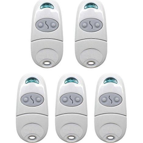 Lot de 5 télécommandes pour ouvre-porte de garage TOP 432NA 433,92 MHz (copie de télécommande pour portail et ouvre-porte) (1/5)
