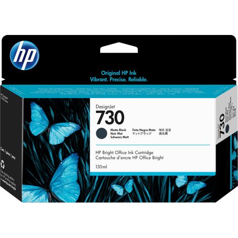 HP 730 130-ml Matte Black DesignJet Ink Cartridge cartouche d'encre 1 pièce(s) Original Rendement standard (1/4)