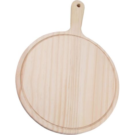 Plateau de Service à Pizza en Bois 1pc 9 Pouces Khaki (1/5)