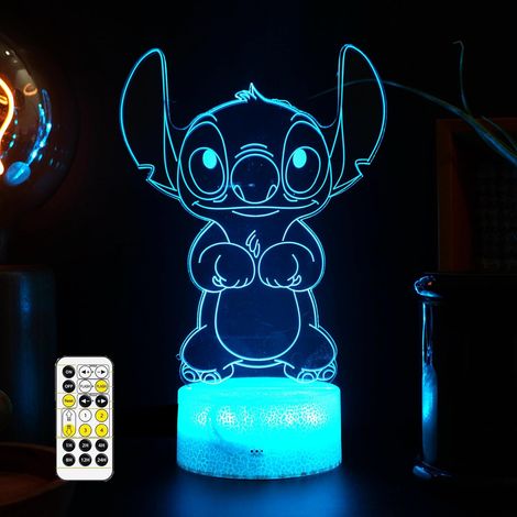 Filiyano – Lampe de chevet 3D pour enfants, motif anime, veilleuse 3D (2 motifs, 7 couleurs) avec télécommande et commandes tactiles, idéale pour la (1/5)