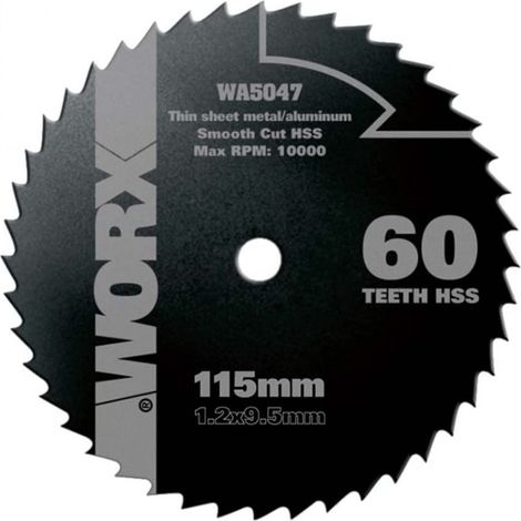 Disque de coupe universel HSS 60 dents Worx Wa5047 (1/4)