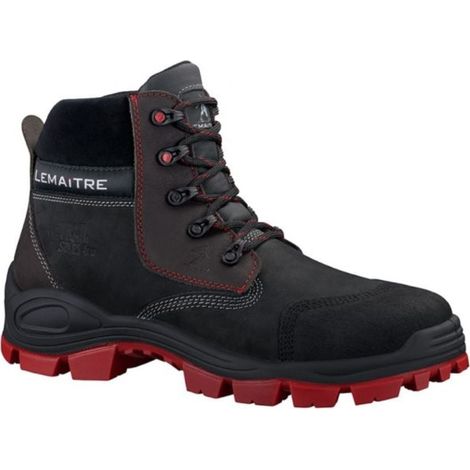 Scarpe antinfortunistiche Lemaitre S3 Varadero CI SRC 100% non metalliche Nero / Rosso 45 (1/3)