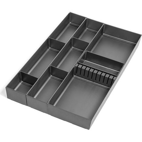 cubertero modular. aluminio. antracita. para cajones. fondo 471mm (1/2)