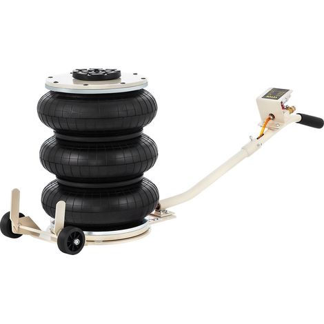 Cric pneumatique 5 tonnes avec triple coussin d'air pour voiture, levage rapide de 16,5 à 40,6 cm, capacité 4999,9 kg. (1/5)