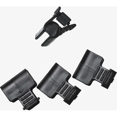 Direct Filet – Lot de 4 clips de fixation pour tuteur Ø16mm – Système Fix click – Accessoire maraîchage pour films de culture – Plastique noir (1/2)