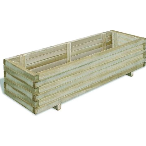 vidaXL Arriate rectangular madera 120x40x30 cm