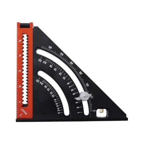 Pré Equerre Menuisier Metal Aluminium Règle de Triangle Pliante Équerre Combinée 310mm Multifonction Équerre Triangle Règle d'Angle Rapporteur