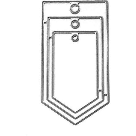 Pochoirs de découpe en métal Sharp Tag pour scrapbooking, tampons et cartes. (1/5)