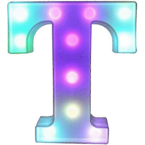 Lettres lumineuses LED colorées avec télécommande, initiales lumineuses pour bar et fête, décoration pour la maison - 25-26 pouces (1/5)