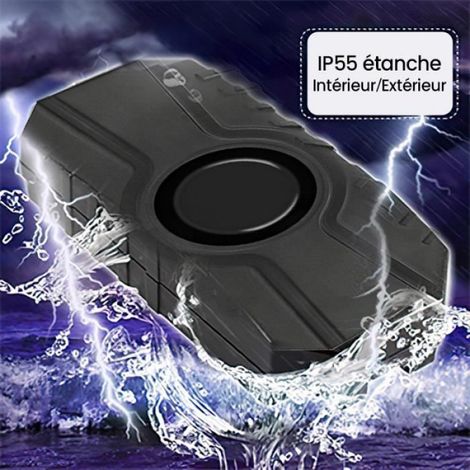 MERKMAK Alarme Antivol de vélo sans Fil avec 2 Télécommande, Son Super Puissant De 113 DB 7 niveaux Sensibilité (1/4)