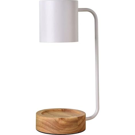Lámpara de vela de aromaterapia de madera regulable y conmutable para mesita de noche, calentador de velas eléctrico sin llama, vela derretida hacia arriba y hacia abajo para decoración del hogar (col