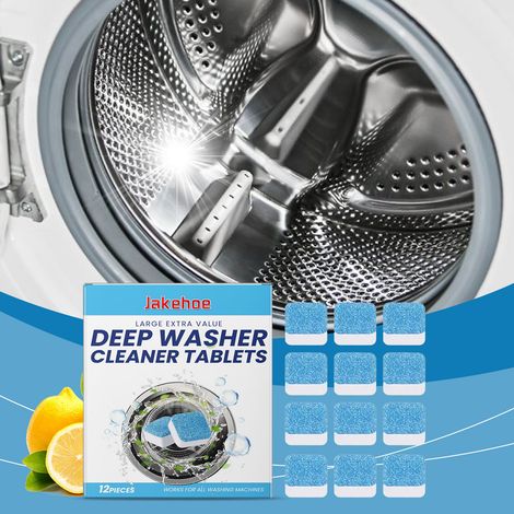Washing machine cleaning effervescent tablets - cleans, removes dirt and odors, leaves a fragrance - drum/cylinder cleaning tablets - 12 pieces -- BIEMMEDUE (1/5)