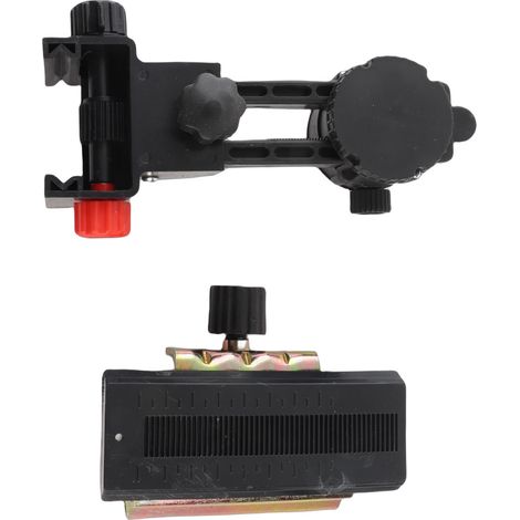 Adaptateur d'outil de niveau à bulle avec support de réglage fin, tête de support télescopique multifonctionnelle à rotation à 360° (1/5)