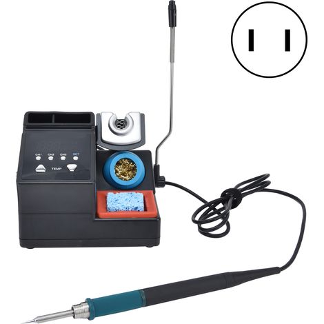 Station de soudage numérique A8 à chauffage rapide, poste de dessoudage et soudure avec panne et poignée, prise américaine 110V AC (1/5)