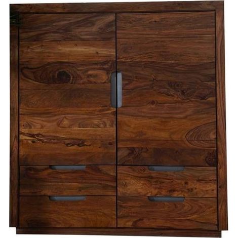 DUKE 117 Credenza in legno di sheesham - laccato / noce 120x50x130 (1/3)
