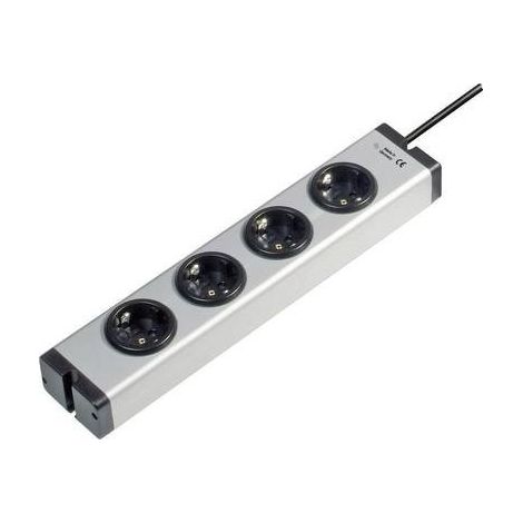 Ehmann 0600x00042031 Multipresa 4 vie Alluminio Schuko 1 pz. (1/2)