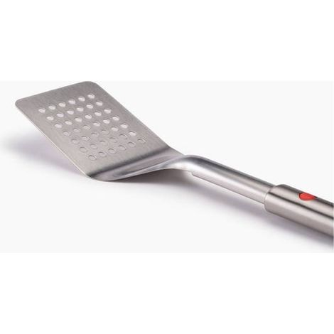 Joseph Joseph GrillOut™ Spatel, mit einziehbarem Griff und geschlitztem Kopf, ideal für BBQ, Fettablauf, abnehmbar für einfache Reinigung, Edelstahl - Farbe Edelstahl