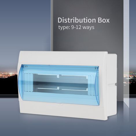 Boîte de jonction monobloc en plastique pour disjoncteurs à 9-12 pôles, pour montage mural intérieur (1/5)